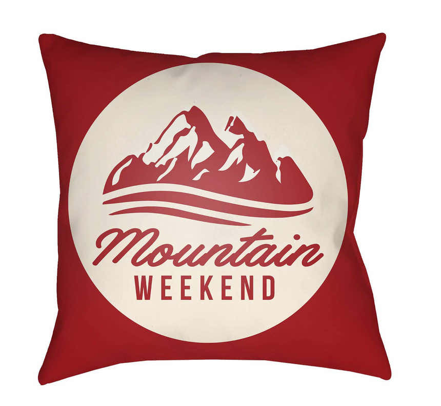 Sagacad Red Mountain Weekend Outdoor Throw Pillow