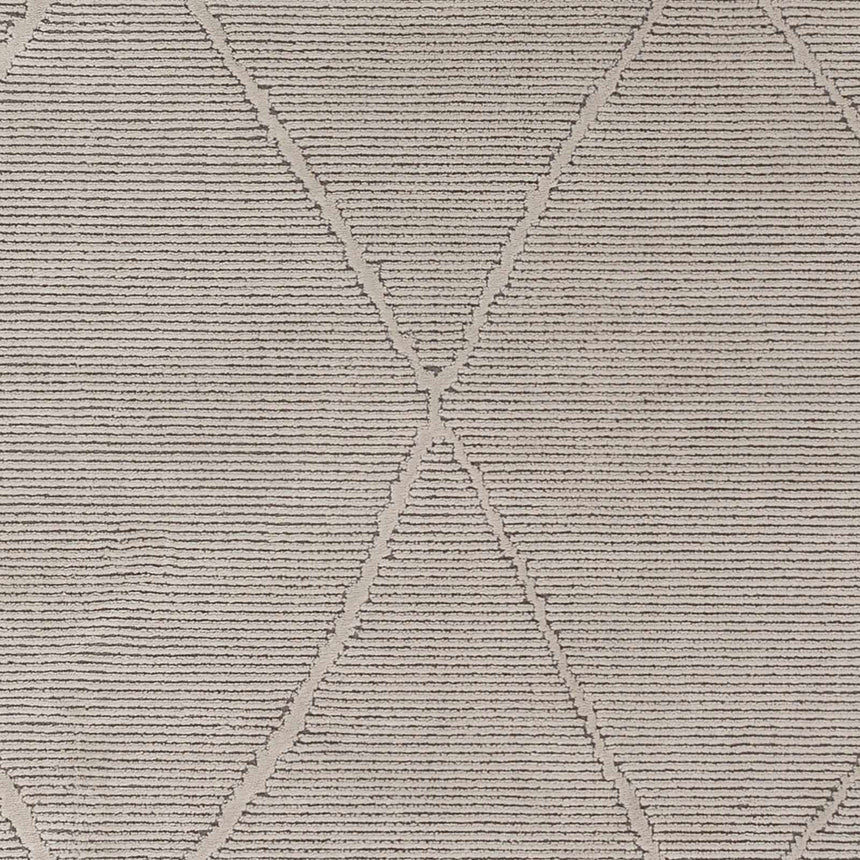 Aldis Grey Plush Textured Washable Rug - Clearance