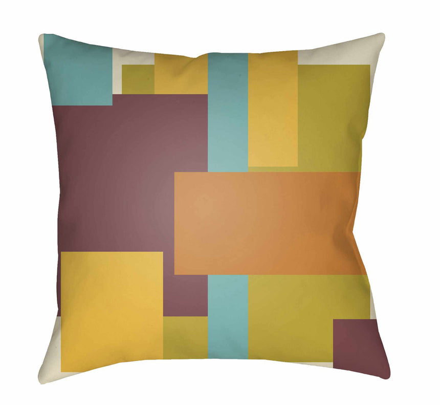 Salluit Geometric Multicolor Squares Accent Pillow