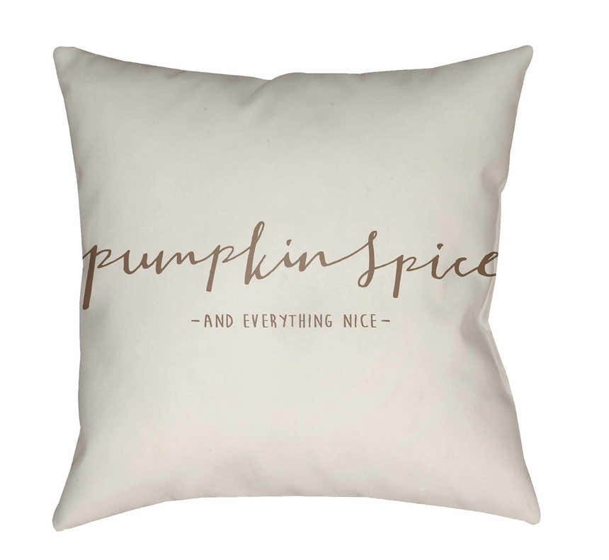 Samsun Cream Pumpkin Spice Outdoor Throw Pillow
