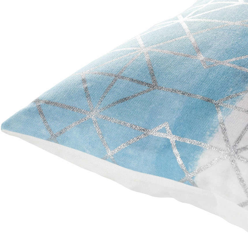 Sason Blue Geometric Square Throw Pillow - Clearance