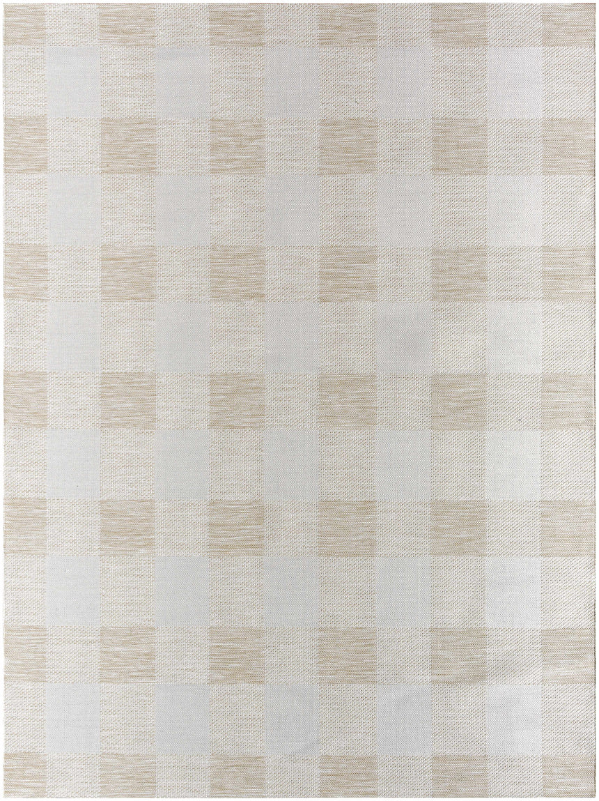 Meris Beige Plaid Area Rug