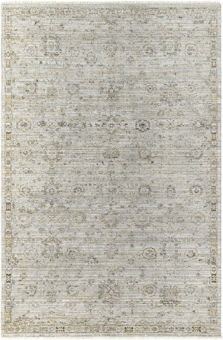 Margaret Damask Gray Washable Rug - Becki Owens x Livabliss