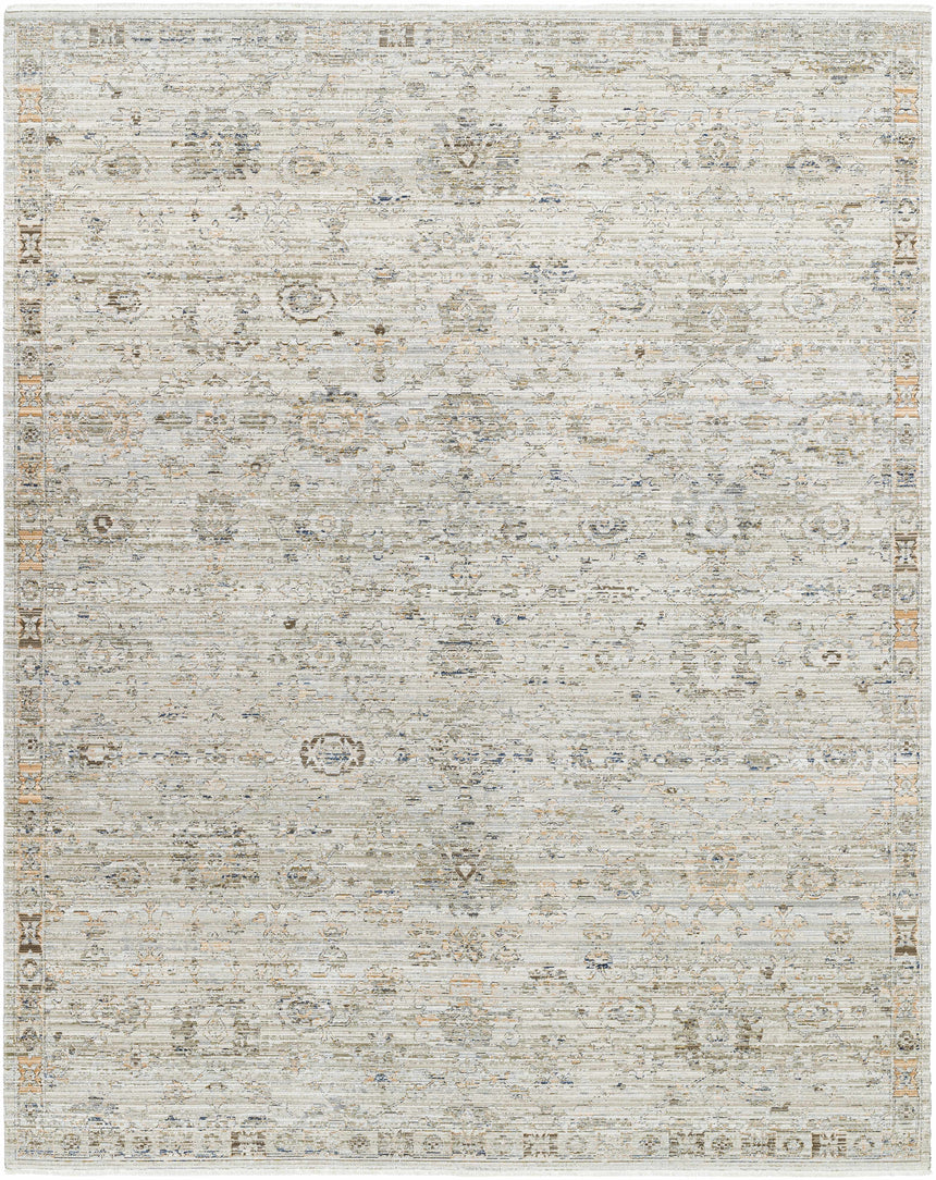 Margaret Damask Gray Washable Rug - Becki Owens x Livabliss