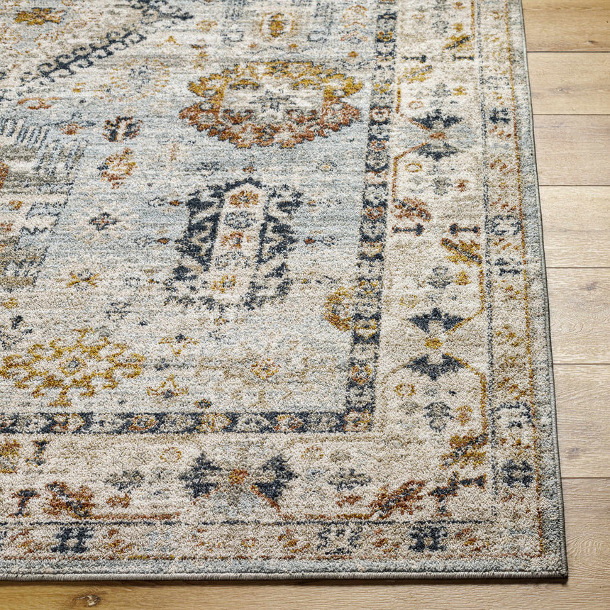 Kamau Cream & Blue Area Rug - Clearance