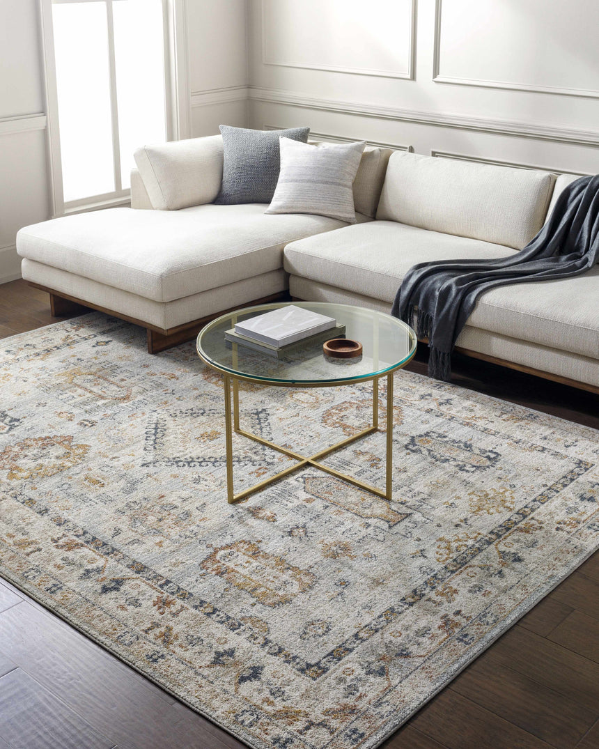 Kamau Cream & Blue Area Rug - Clearance