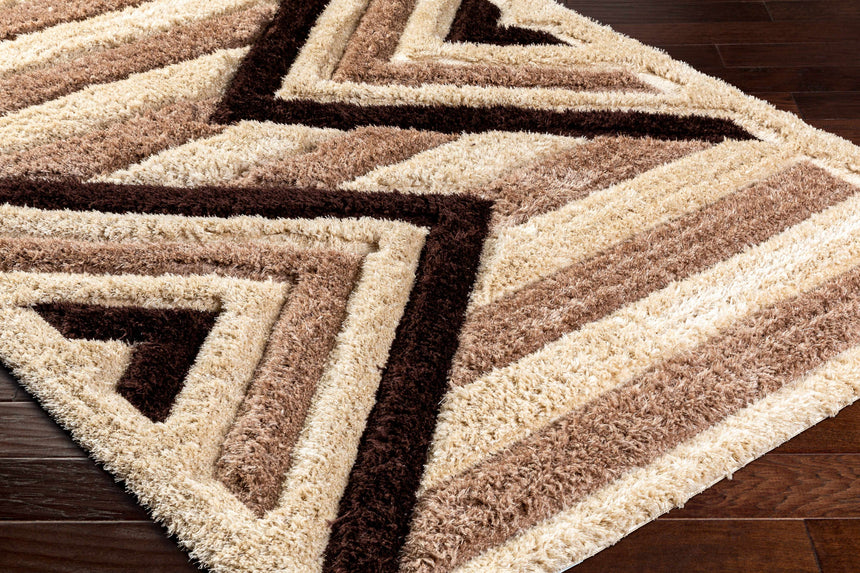 Abeje Chocolate Brown Area Rug - Clearance