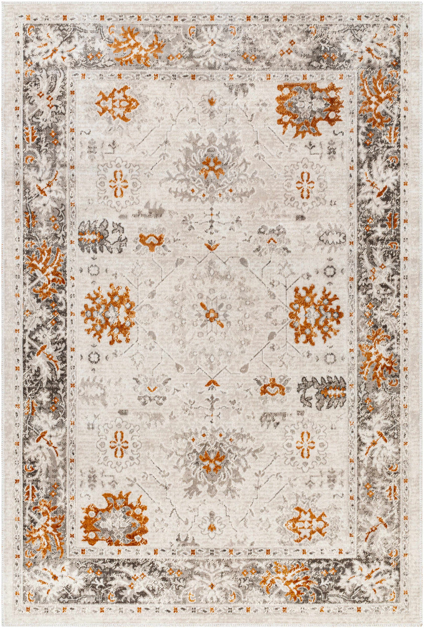 Arwel Cream & Rust Area Rug - Clearance