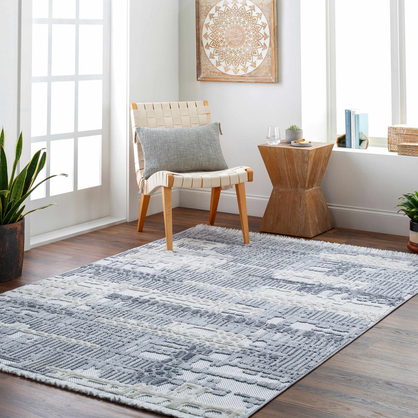 Bodhi Textured Saxony Rug with Fringes - Clearance