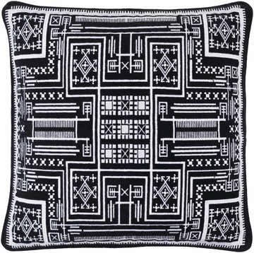 Kishi Black Throw Pillow