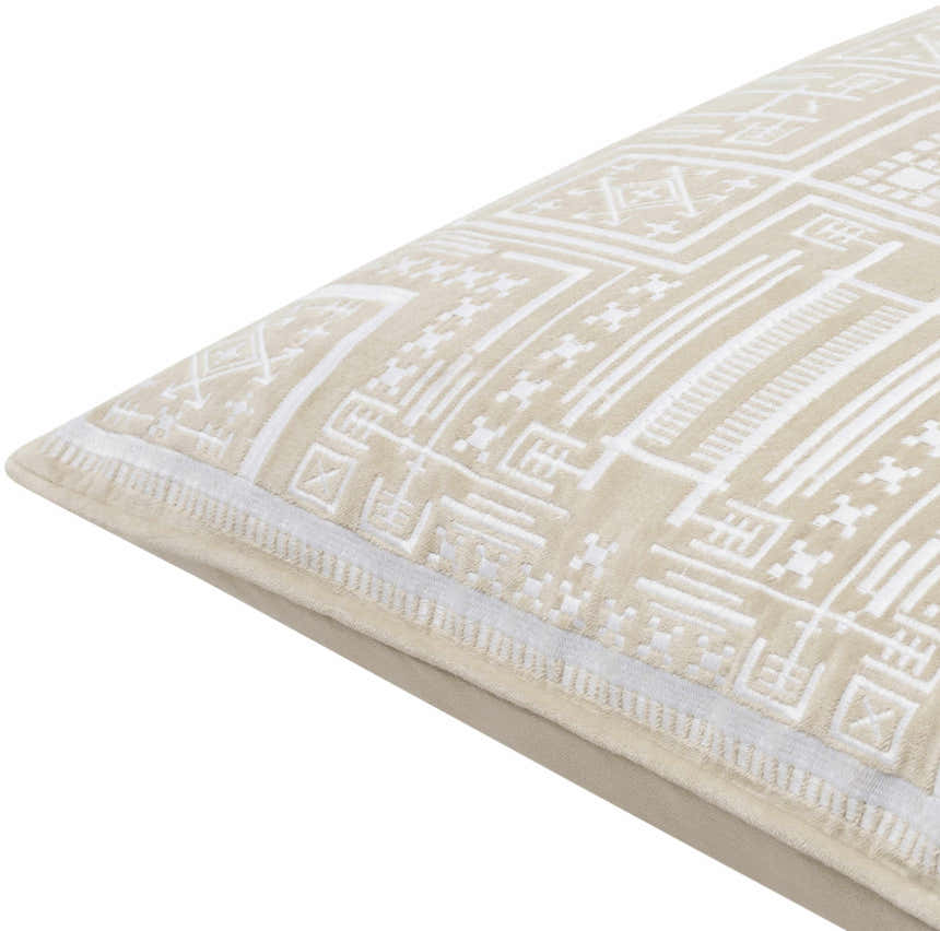 Kishi Beige Throw Pillow
