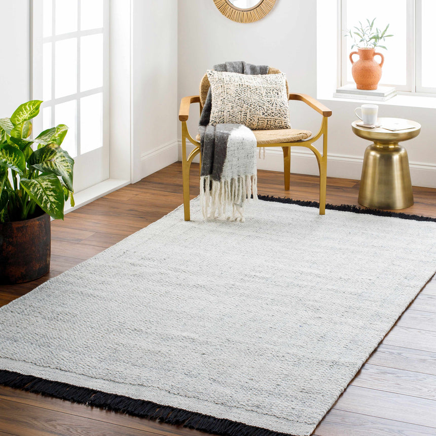 Light Gray Anane Area Rug - Clearance