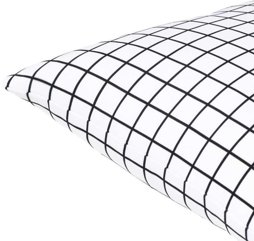 Lonna Monochrome Grid Throw Pillow