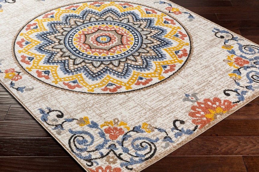Chapa Yellow & Blue Area Rug - Clearance