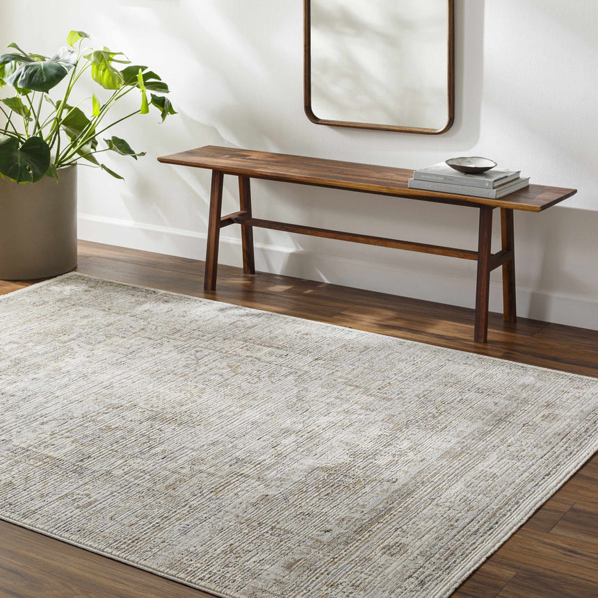 Kazou Gray Medallion Area Rug