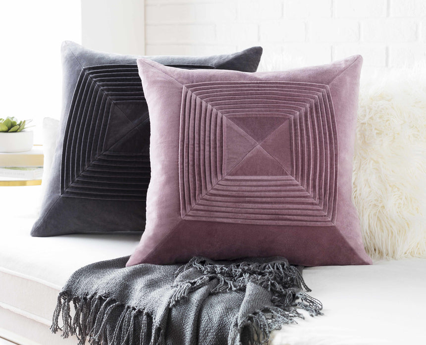 Seffner Mauve Square Throw Pillow