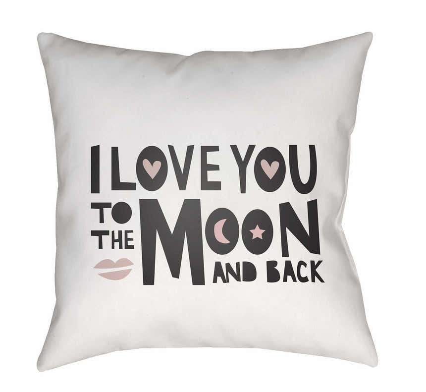 I Love you Black & White Decorative Outdoor Throw Pillow