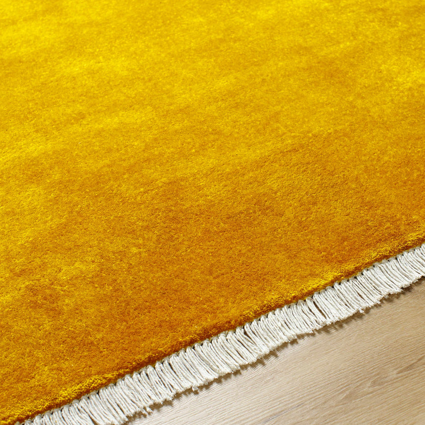 Myron Yellow Wool Area Rug