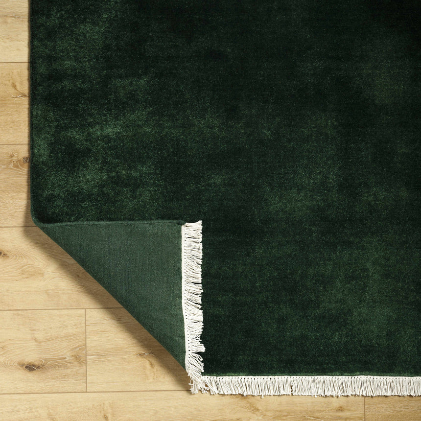 Myron Dark Green Wool Area Rug