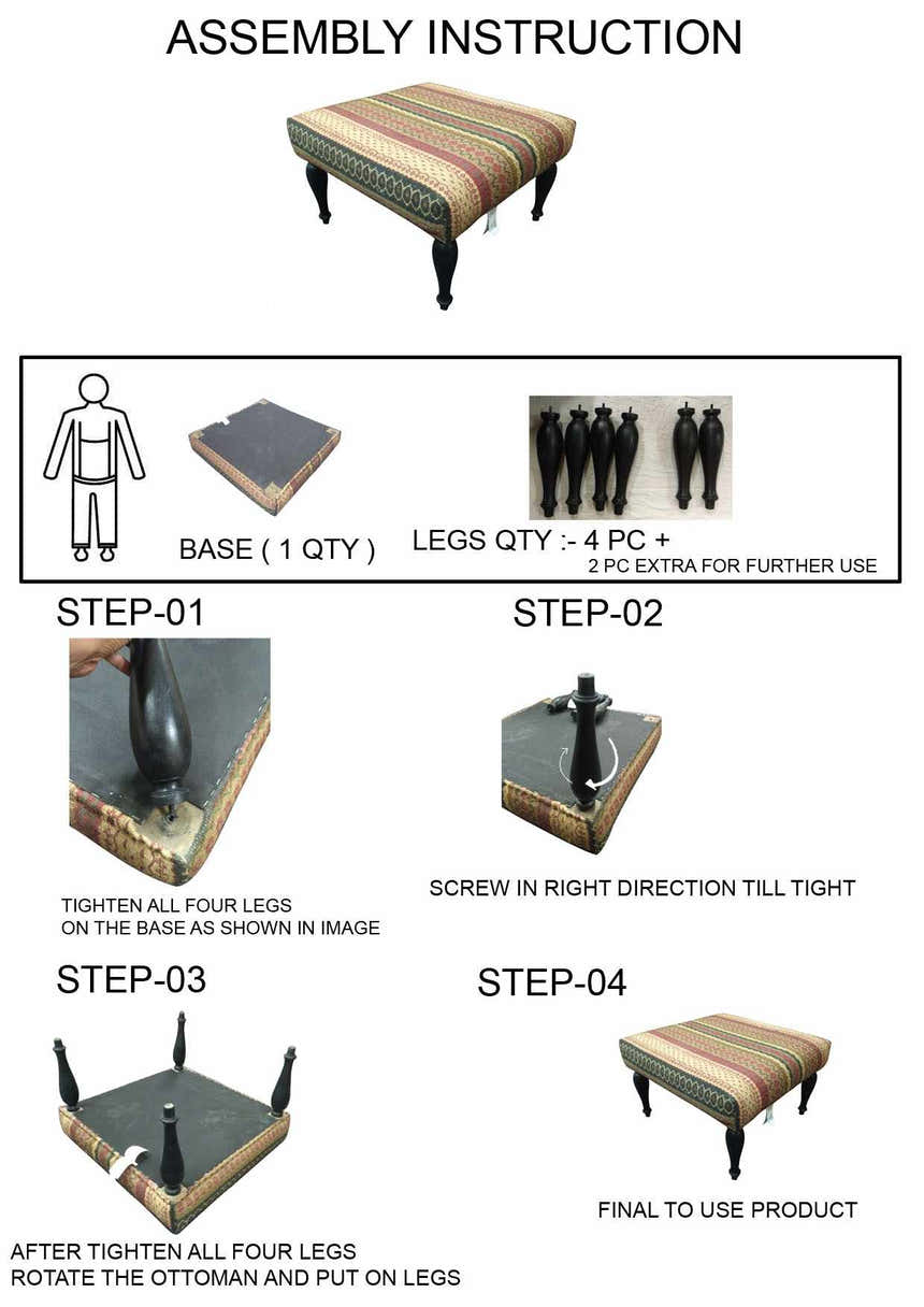 Astaffort Traditional Ottoman - Clearance