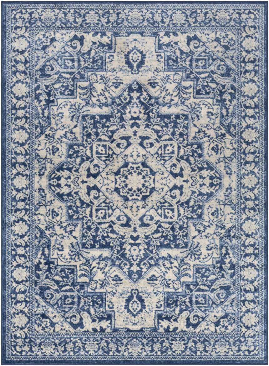 Shavertown Blue Traditional Area Rug - Clearance