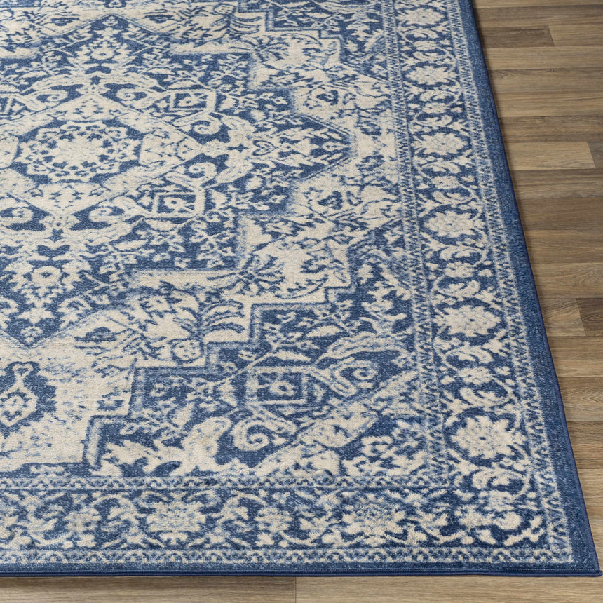 Shavertown Blue Traditional Area Rug - Clearance