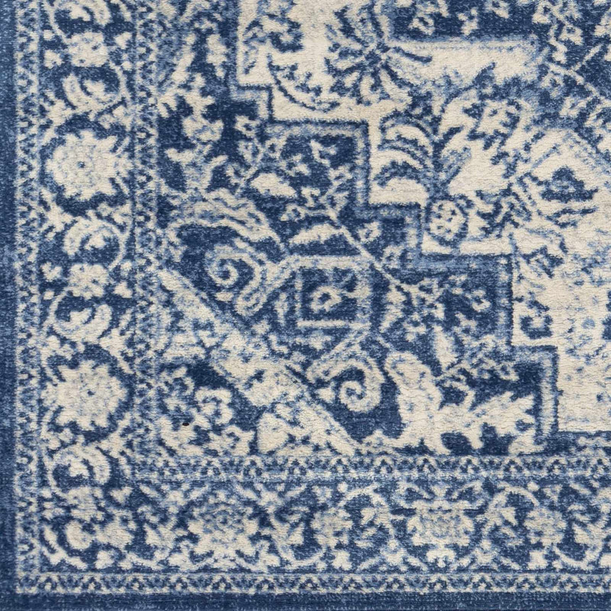 Shavertown Blue Traditional Area Rug - Clearance