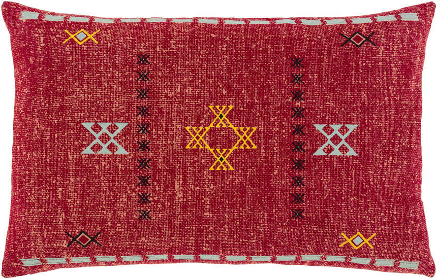 Shawbury Red Woven Tribal Throw Pillow - Clearance