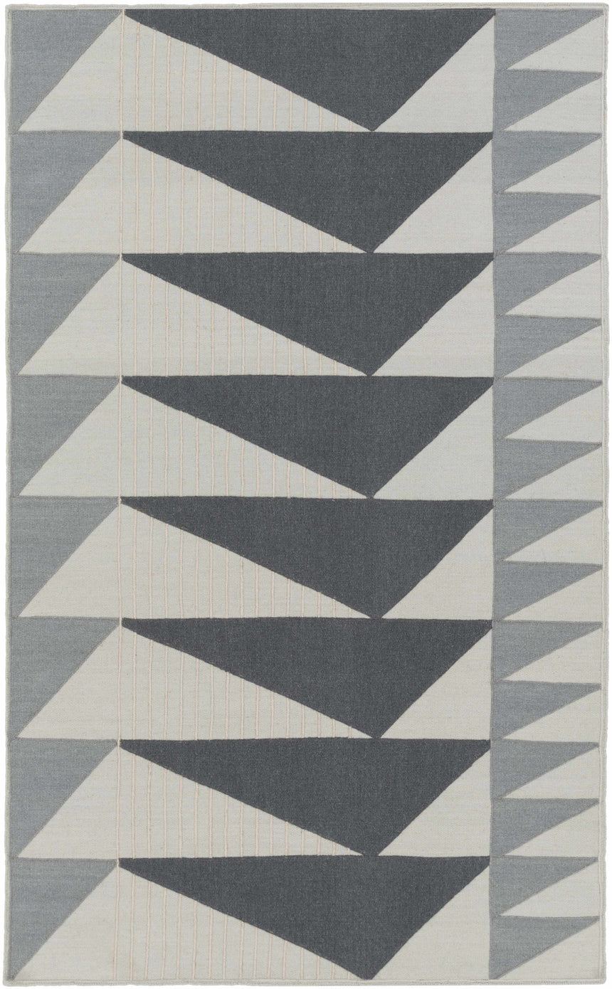 Shipman Gray Geometric Wool Rug - Clearance