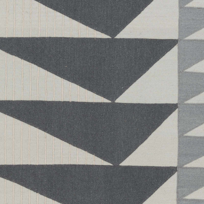 Shipman Gray Geometric Wool Rug - Clearance