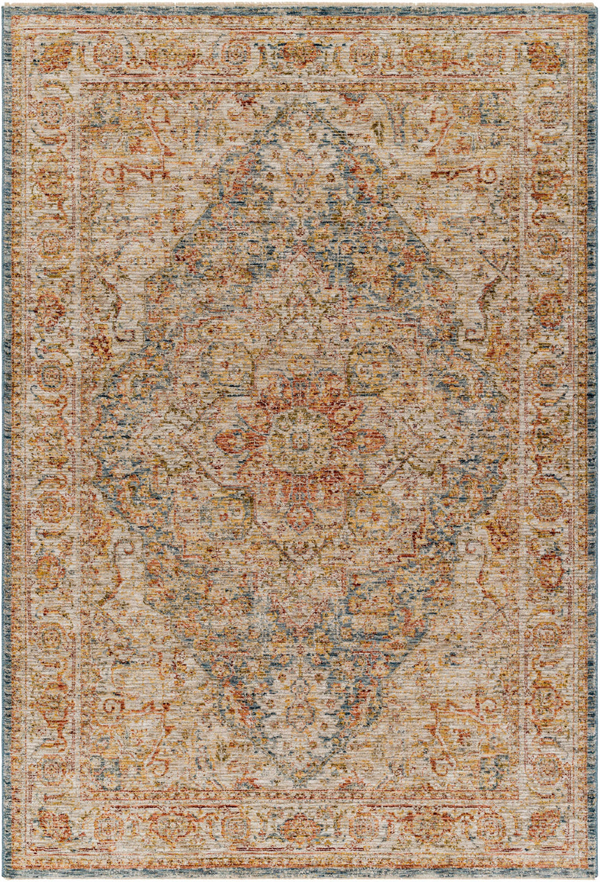 Cress Tan Rich Textured Traditional Rug