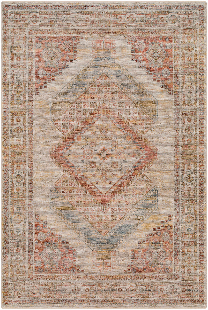 Moya Tan Rich Textured Traditional Rug
