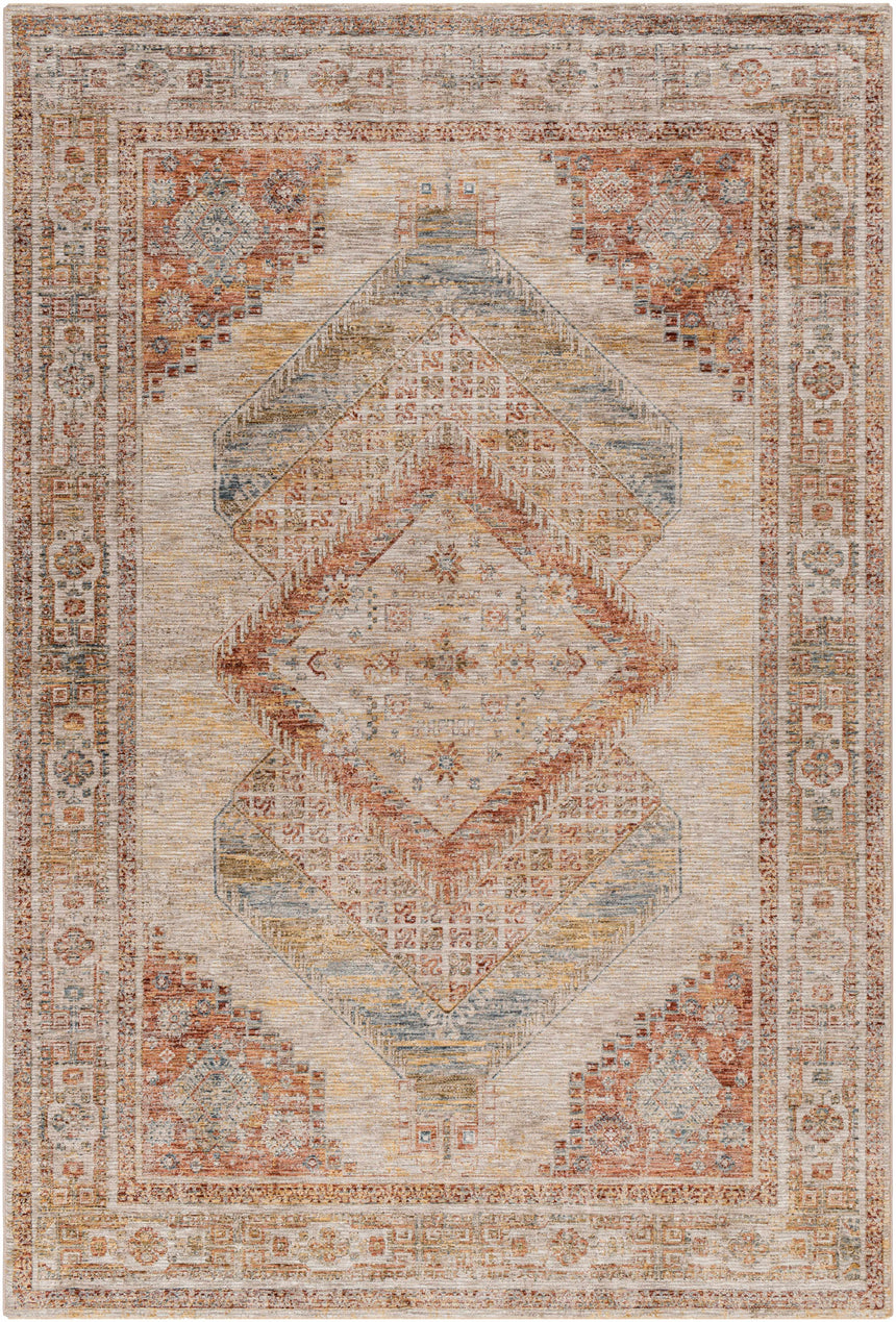 Moya Tan Rich Textured Traditional Rug