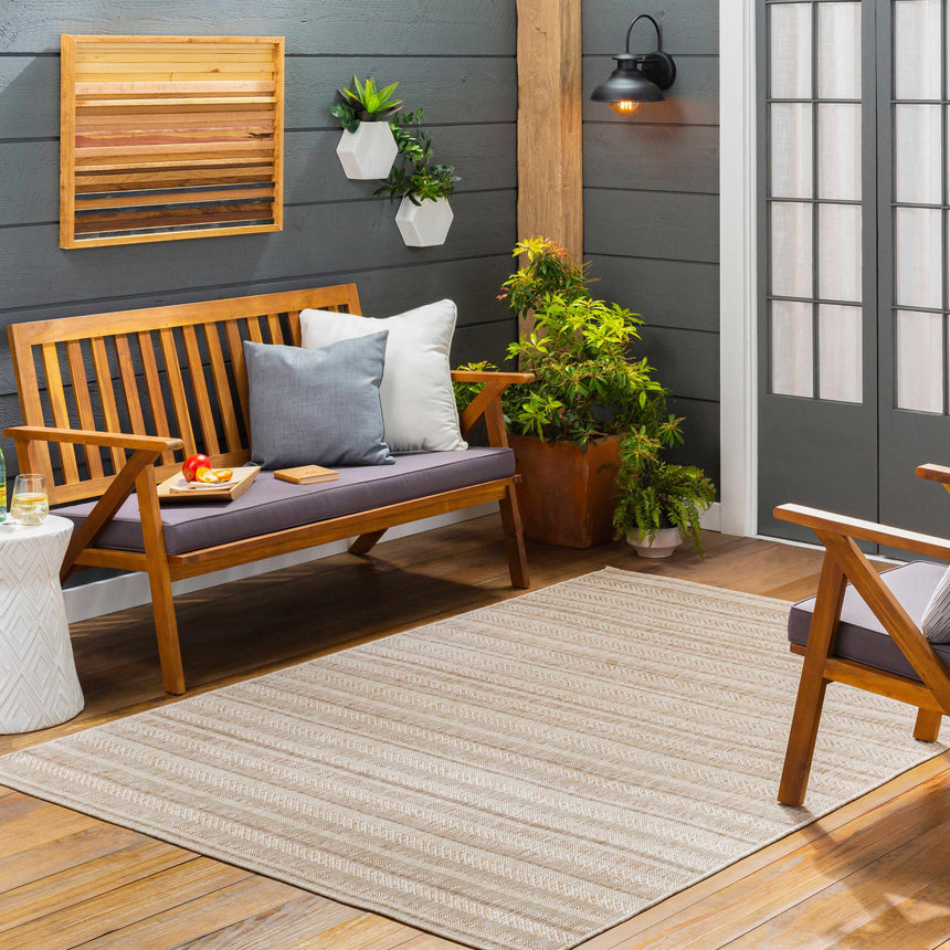 Sultanhisar Striped Nordic Rug