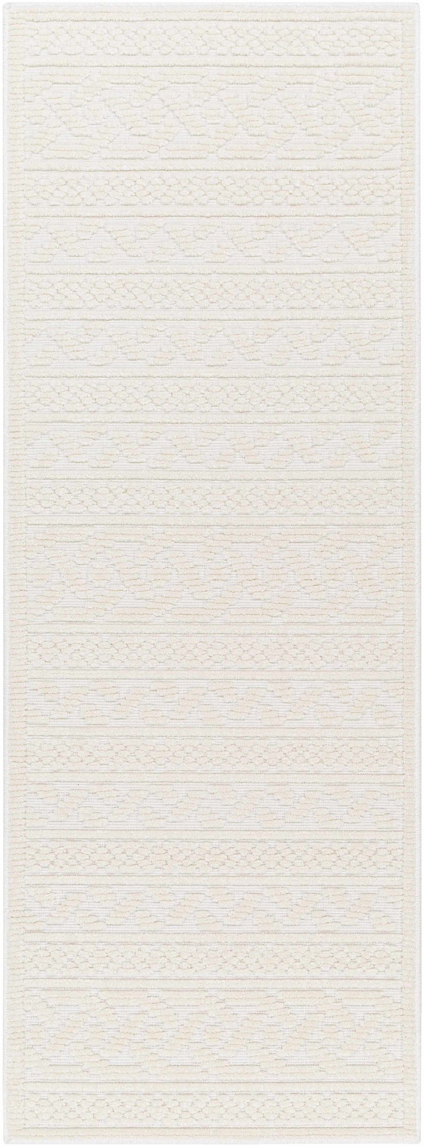 Fadey White 3D Washable Rug