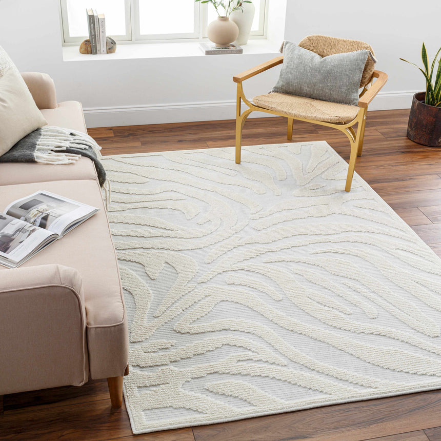 Keto Cream 3D Zebra Rug - Clearance