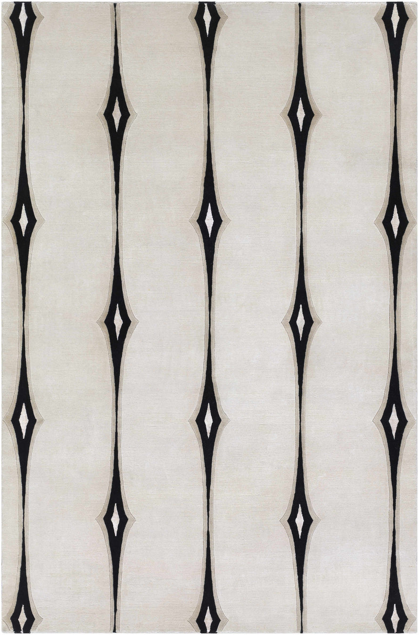 Smartt Beige&Black Premium Wool Rug - Clearance