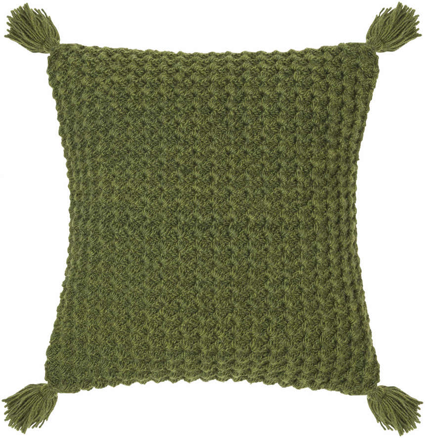 Litzy Dark Green Throw Pillow
