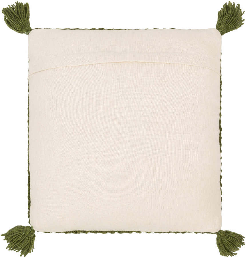 Litzy Dark Green Throw Pillow
