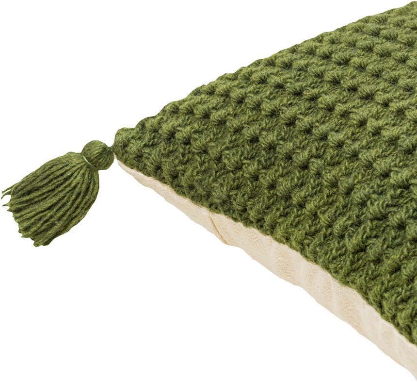 Litzy Dark Green Throw Pillow