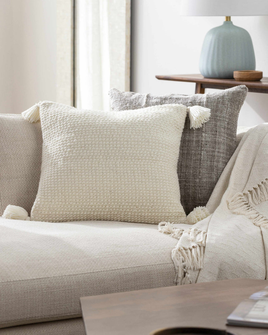 Maeve Ivory Throw Pillow