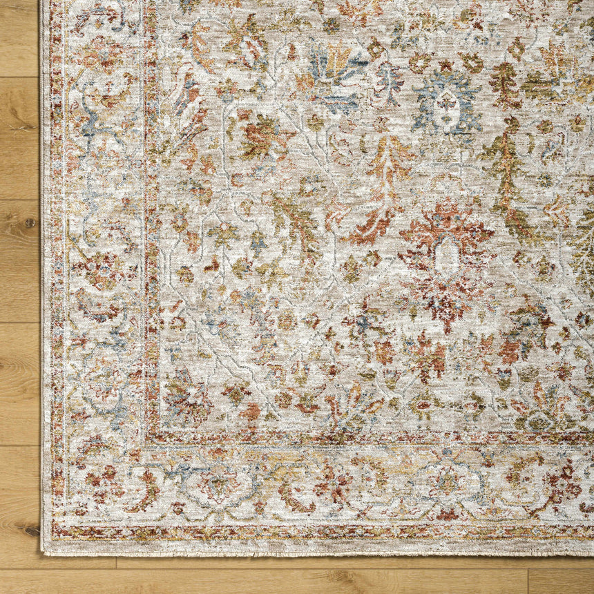 Asabi Tan Textured Rug with Fringes