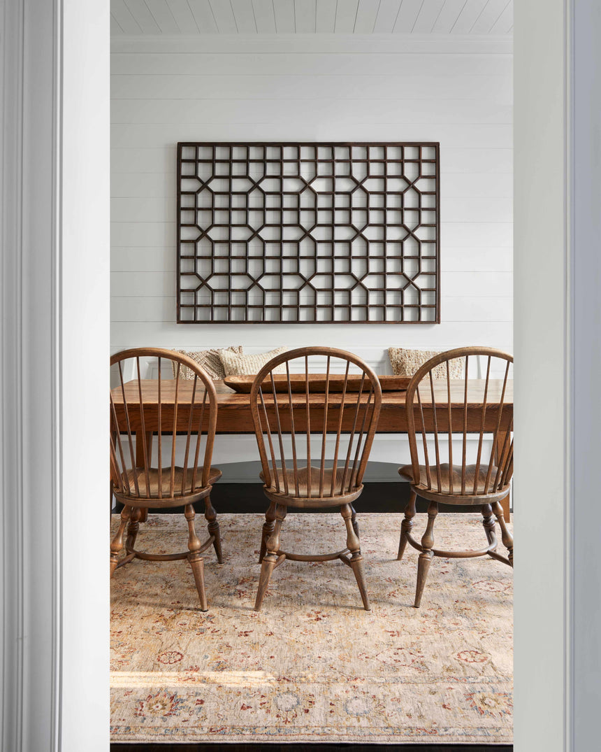 Duong Beige Textured Rug with Fringes