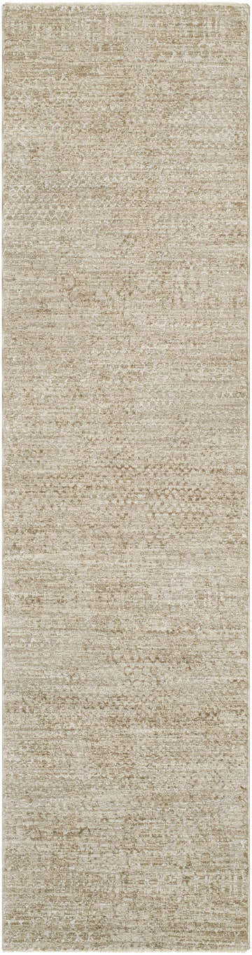 Close-up of the Kaiya Area Rug, showcasing its beige color, subtle pattern, and machine-woven texture. Design-Runner-2710