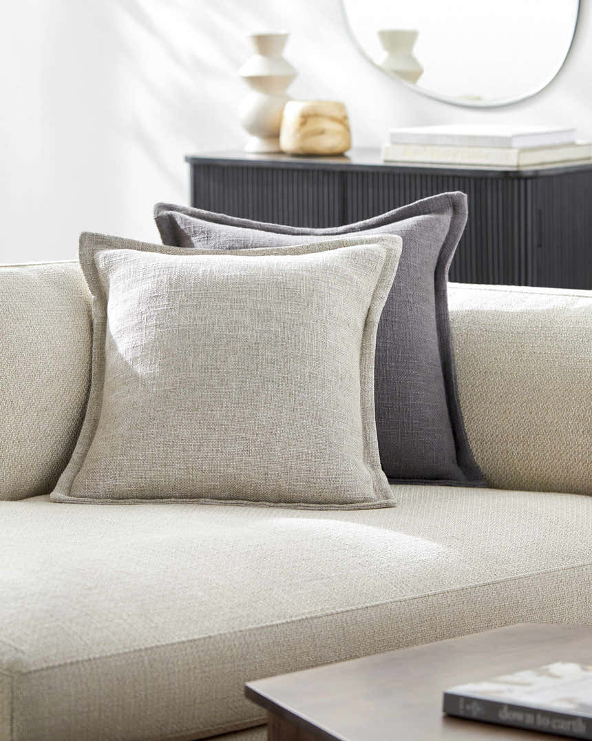 Shada Beige Throw Pillow - Clearance