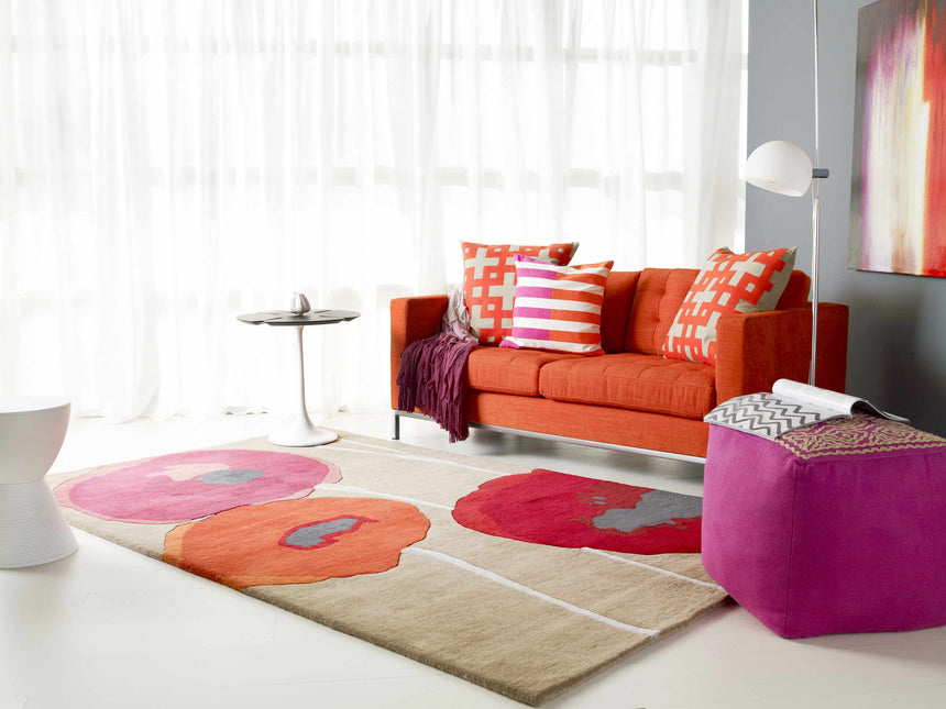 Godmanchester Orange Geometric Accent Pillow - Clearance