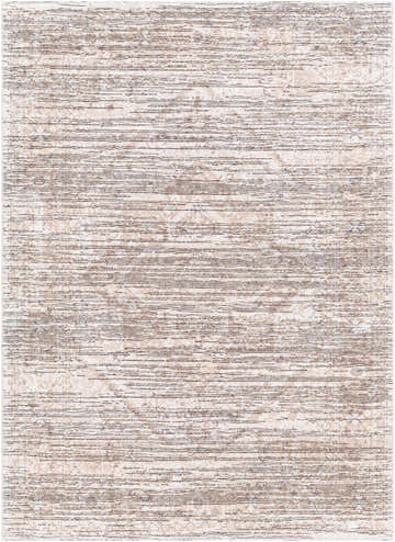 Close-up of Elisa Area Rug with a horizontal striped pattern in lambswool, taupe, and black. Traditional farmhouse style. Design-Rectangle-57