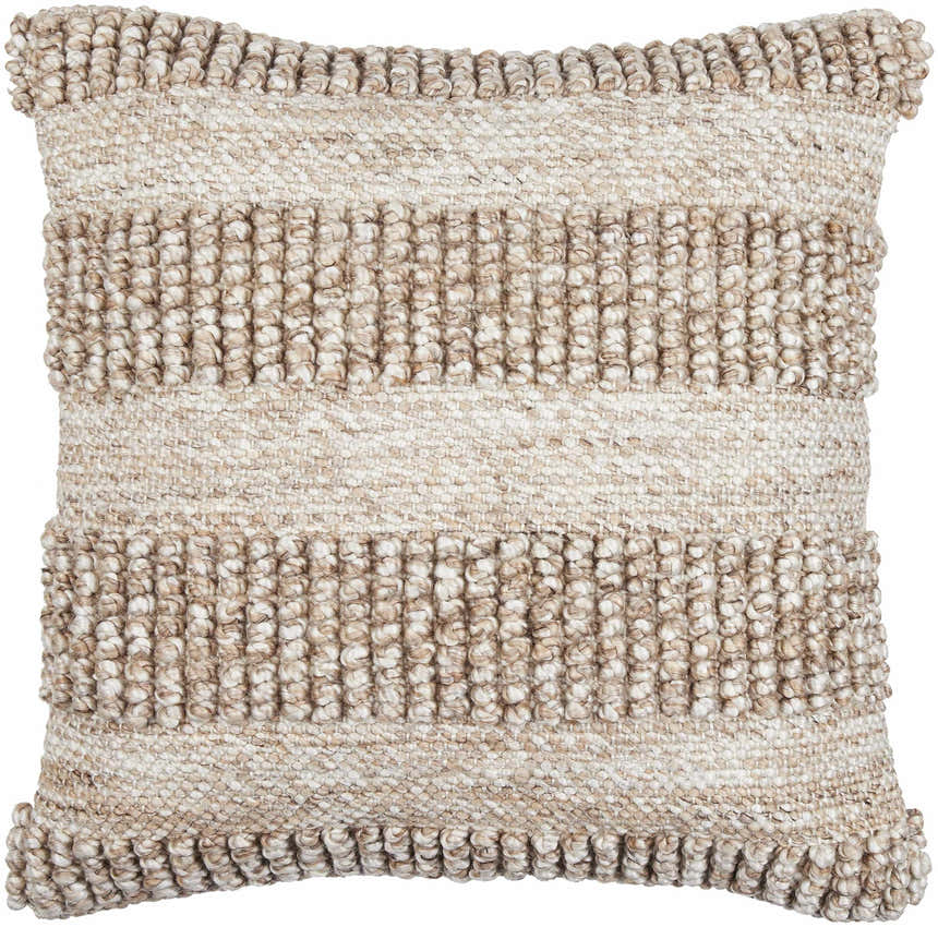 Lilia Beige Outdoor Throw Pillow - Clearance
