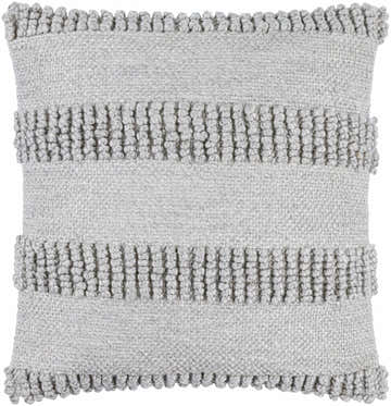 Lilia Silver Gray Outdoor Throw Pillow - Clearance