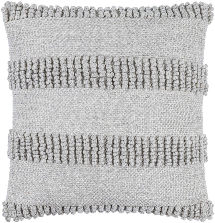 Lilia Silver Gray Outdoor Throw Pillow - Clearance